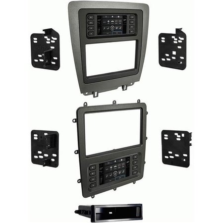 METRA ELECTRONICS Metra 995839CH ISO Double DIN Dash Kit for 2010-2014 Ford Mustang Vehicles; Charcoal 995839CH